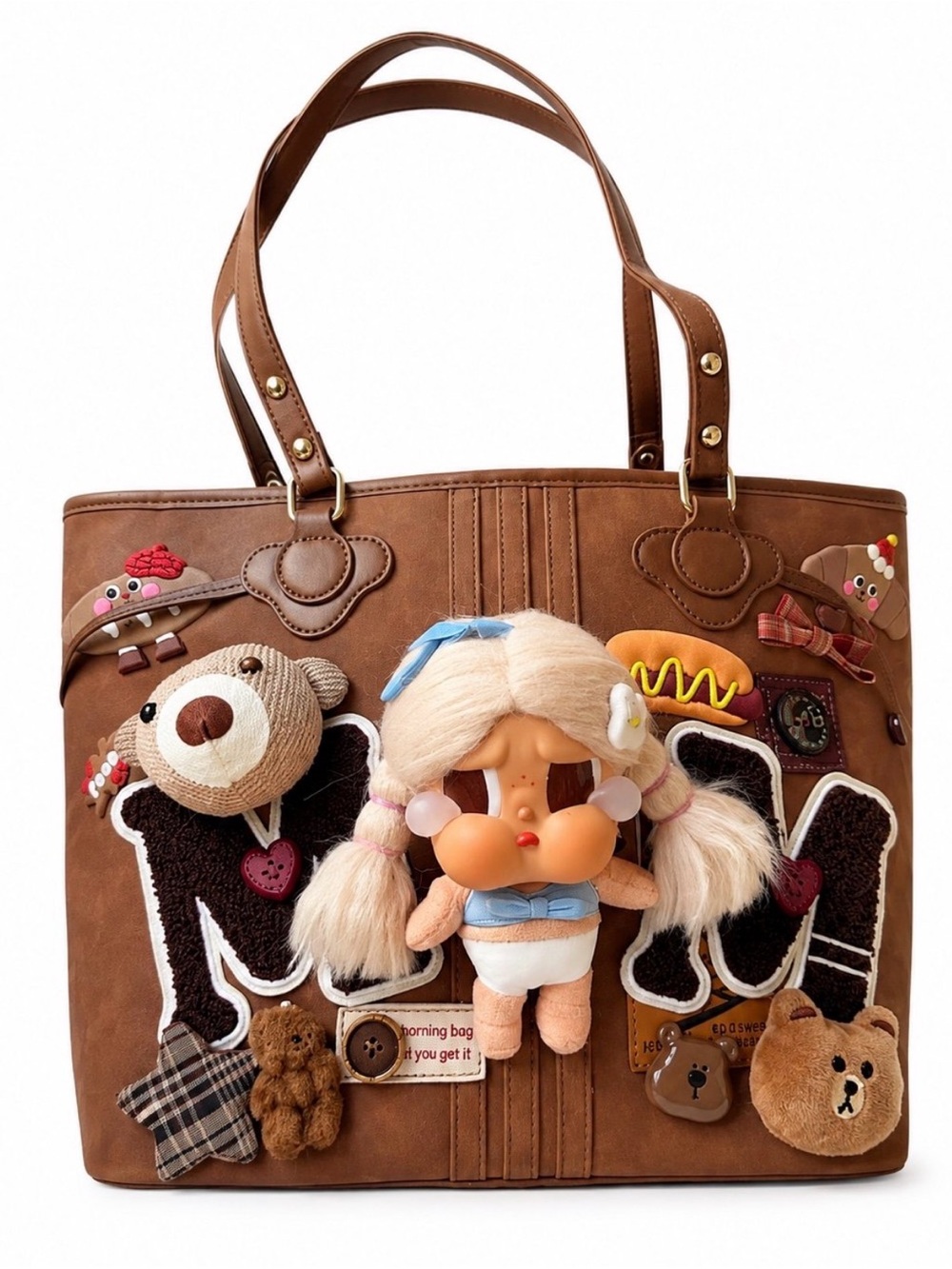 Pop Mart CRYBABY Vacation Mode On Chilling on the Beach Kawaii Tote Bag MOM